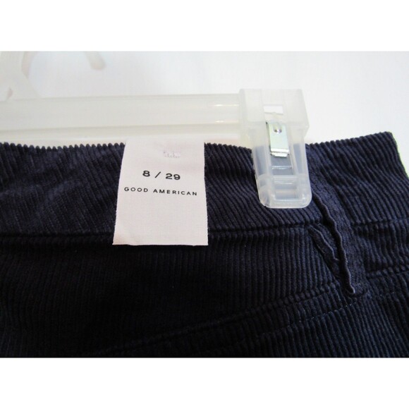 Good American Ink Blue Corduroy Good Classic Jeans Size 8/29 NWT - Picture 7 of 9